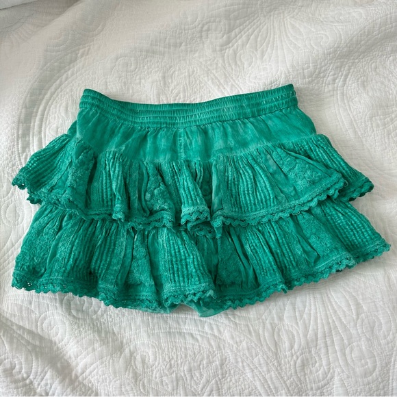MUCHE & MUCHETTE coquette skort in emerald O/S - Picture 8 of 8
